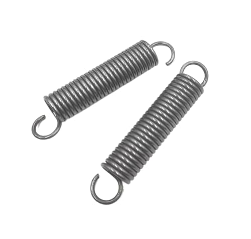 Doppelhaken-Zugfeder aus Stahl, Drahtdurchmesser 2 mm, Außendurchmesser 22 mm, 2 Stück(2 x 22 x 130mm) von WAWPU