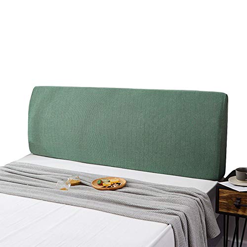 Einzel-, Doppel-, Queen-Size- und Kingsize-Bettkopfteilbezug, dehnbar, einfarbig, superweicher Polyester-All-Inclusive-Schutz, staubdichter Kopfteilbezug for die Schlafzimmerdekoration(Green,200CM) von WAWPU