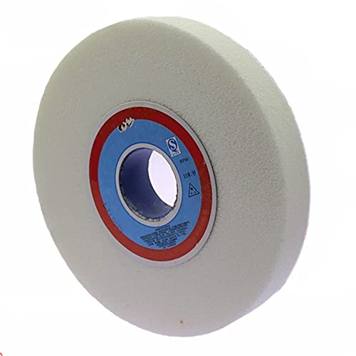 Keramik-Schleifscheibe for Tischschleifmaschinen, weiße Korund-Schleifscheibe for Metall, Außendurchmesser: 200 mm, Lochdurchmesser: 32 mm, Dicke: 25 mm, 1 Stück(60 Grit) von WAWPU
