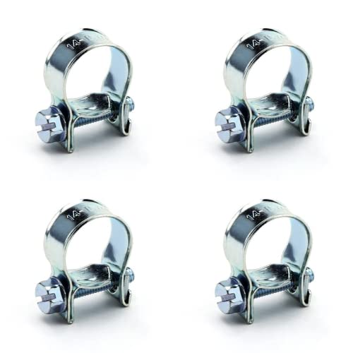 Schlauchschellen, 10 Stück 7 mm - 17 mm Mini-Klemme Kraftstoffleitungsclip Luft Wasser Silikon Optionale Größe(7-9mm) von WAWPU