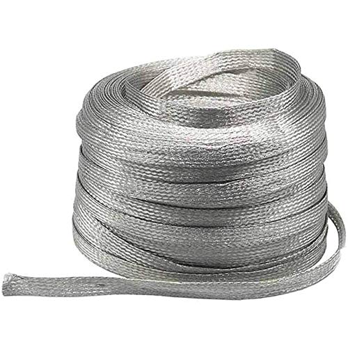 Verzinntes Kupfergeflecht, Metall, Antioxidations-Erdungsdraht, Länge: 1 m, 25 x 2 mm, 28 x 2,5 mm(20#: 25x2mm) von WAWPU