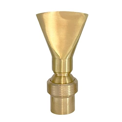 WAWPU 1/2'3/4" 1" 1,5" 2" 2. 3" Fächerförmige Springbrunnendüse SS304 Flachmund-Sprühwasserkopf for Gartenbrunnen und Teiche(Brass 1/2+3/4fan Shaped) von WAWPU