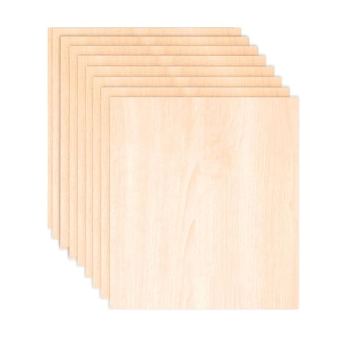 WAWPU 10 Stück Lindenholzplatten for Basteln, Sperrholz mit glatter Oberfläche for Lasergravieren und -schneiden, Architekturmodelle, Färben, 0,5 cm 0,4 cm dick(0.5x5x10cm) von WAWPU
