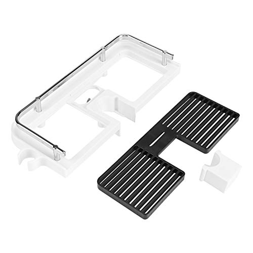 WAWPU Badezimmer-Duschregal-Organizer, Dusch-Caddy-Regal for Gleitstange, Shampoo-Duschhalter, Badezimmer-Regal-Organizer, Tablett-Halter von WAWPU