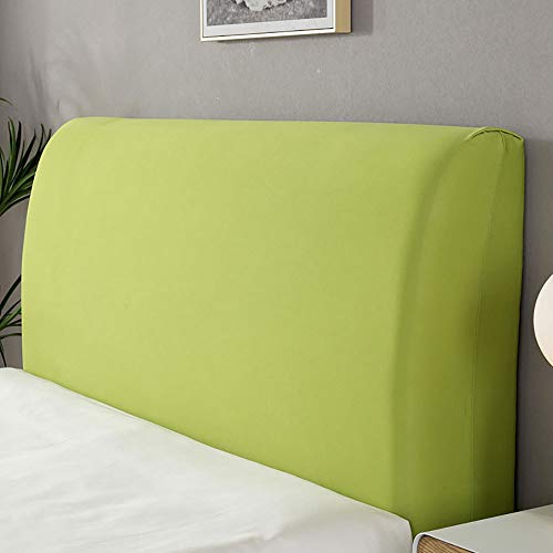 WAWPU Bettkopfteil-Schonbezug im nordischen Stil, Einzel-, Doppel- und Kingsize-Kopfteil, staubdichter Dekorbezug, elastischer Bettkopfbezug, atmungsaktiver Stretchstoff(Green,Length:170) von WAWPU