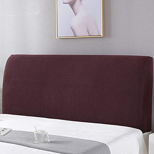 WAWPU Cord-Stretch-Bettkopfteil-Schonbezug for Doppelbetten, Kopfteil-Rückenlehne, staubdichter Bezug, verdickter Bettrückenschutz, All-Inclusive(Brown,Length:110) von WAWPU