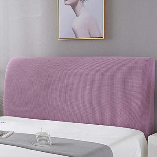 WAWPU Cord-Stretch-Bettkopfteil-Schonbezug for Doppelbetten, Kopfteil-Rückenlehne, staubdichter Bezug, verdickter Bettrückenschutz, All-Inclusive(Purple,Length:140) von WAWPU