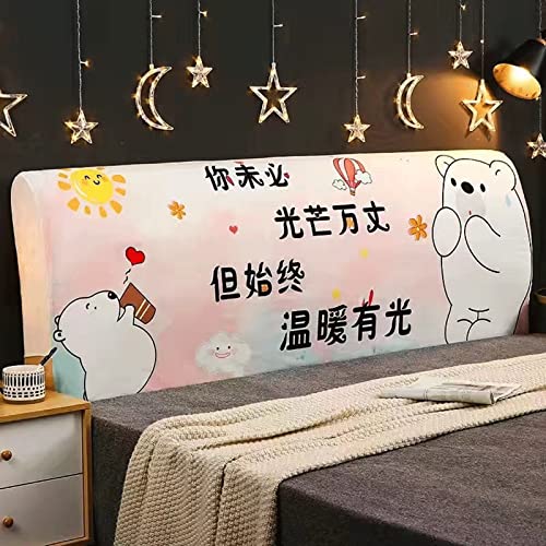 WAWPU Crystal Velvet Stretch-Kopfteilbezug for Doppelbetten in Einzelgröße, kurzer Plüsch, Ganzjahres-Schutzbezug aus Leder/Stoff/Holz for die Schlafzimmereinrichtung(H,150cm/59inch) von WAWPU