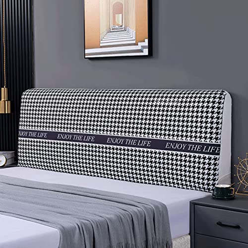 WAWPU Crystal Velvet Stretch-Kopfteilbezug for Doppelbetten in Einzelgröße, kurzer Plüsch, Ganzjahres-Schutzbezug aus Leder/Stoff/Holz for die Schlafzimmereinrichtung(L,220cm/86inch) von WAWPU