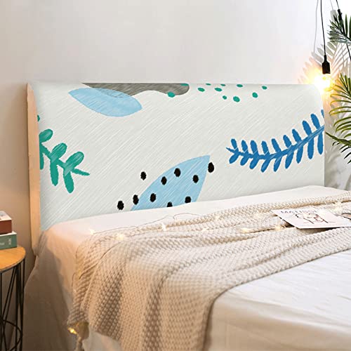 WAWPU Dehnbarer, staubdichter, superweicher Bettkopfteilbezug in Doppel- und Einzelgröße, eleganter Schlafzimmer-Dekorationsbezug aus Leder/Holz/Stoff for die Bettrückenlehne(L,180cm/70in) von WAWPU