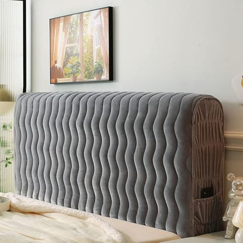 WAWPU Dehnbarer Bettkopfteilbezug - Bettkopflehnen-Staubschutz - Bettrückenschutz verdickt All-Inclusive-Bettkopfteilbezug(G,150CM) von WAWPU