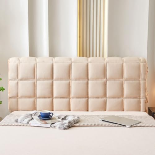 WAWPU Eleganter Bettkopfteilbezug: Staubdichter Stretchbezug for stilvollen Rückenschutz(G,150CM) von WAWPU