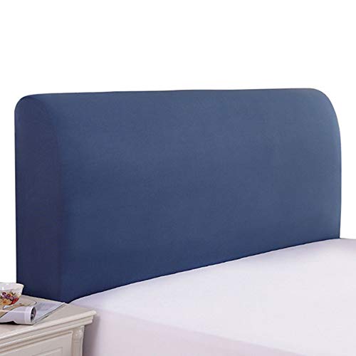 WAWPU Kopfteilbezug aus elastischem Stoff aus Milchseide, All-Inclusive, Twin Full Queen Super King Size, Kopfteile, Staubschutz, Bettkopf-Rückenschutz, Heimdekoration(Blue,Length:140) von WAWPU