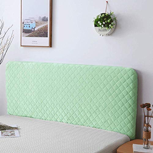 WAWPU Kopfteilbezug for Babybetten, kurzer Plüsch, Überzug for Kopfteil, for Zwillings-, Voll-, Einzel- und Doppelbetten, dick, gesteppt, elastisch, staubdicht(Green,100cm) von WAWPU