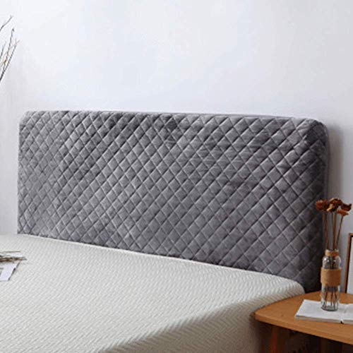 WAWPU Kopfteilbezug for Babybetten, kurzer Plüsch, Überzug for Kopfteil, for Zwillings-, Voll-, Einzel- und Doppelbetten, dick, gesteppt, elastisch, staubdicht(Grey2,170cm) von WAWPU