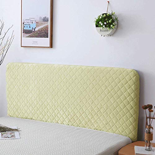 WAWPU Kopfteilbezug for Babybetten, kurzer Plüsch, Überzug for Kopfteil, for Zwillings-, Voll-, Einzel- und Doppelbetten, dick, gesteppt, elastisch, staubdicht(Yellow,120cm) von WAWPU