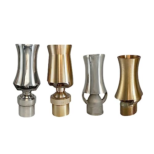 WAWPU Springbrunnen-Düsenköpfe aus Messing und SS304, Einstellbarer Wasserstrahl for Gartenbrunnen, Teiche(SS304 3" Adjustable) von WAWPU