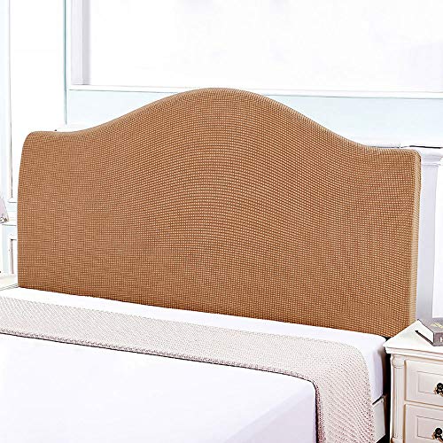 WAWPU Stretch-Bettkopfteil-Schonbezug, All-Inclusive-Staubschutzbezug, Dicker weicher Korallenvlies-Kopfteilbezug for Queen-Twin-Full-King-Size-Betten(Brown,2.2M) von WAWPU