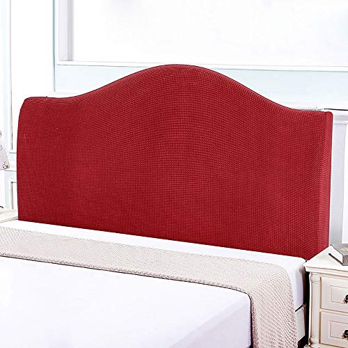 WAWPU Stretch-Bettkopfteil-Schonbezug, All-Inclusive-Staubschutzbezug, Dicker weicher Korallenvlies-Kopfteilbezug for Queen-Twin-Full-King-Size-Betten(Red,1.5M) von WAWPU