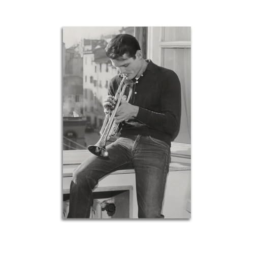 Chet Baker Promi-Poster, coole Kunstwerke, Gemälde, Wandkunst, Leinwanddrucke, hängendes Bild, Heimdekoration, Idee, 30 x 45 cm von WAWYY