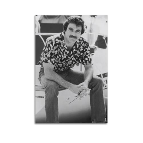 Tom Selleck Retro-Poster, Wandkunst, Leinwand, Gemälde, Bild, Wohnzimmerdekoration, Zuhause, 20 x 30 cm von WAWYY