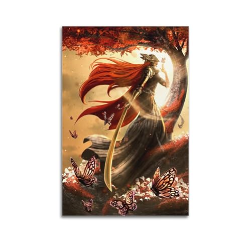 WAWYY Malenia (Elden Ring), Poster, Kunstwerke, Leinwand, ästhetische Wandkunstdrucke, Heimdekoration, 60 x 90 cm von WAWYY