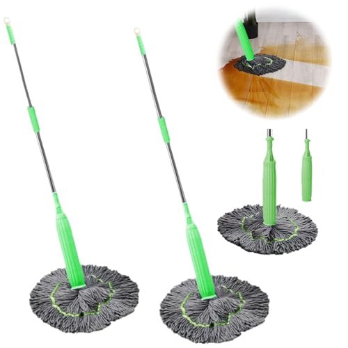 WAXCMXYH 2-in-1 Dehydrierter Wischmopp, selbstauswringender Drehmopp, 360 Grad drehbarer runder Reinigungsmopp, schnell trocknender Mikrofaser-Bodenwischer, leicht auswringender Wischmopp für nass und WAXCMXYH 2-in-1 Dehydrierter Wischmopp, selbstauswringender Drehmopp, 360 Grad drehbarer runder Reinigungsmopp, schnell trocknender Mikrofaser-Bodenwischer, leicht auswringender Wischmopp für nass und von WAXCMXYH
