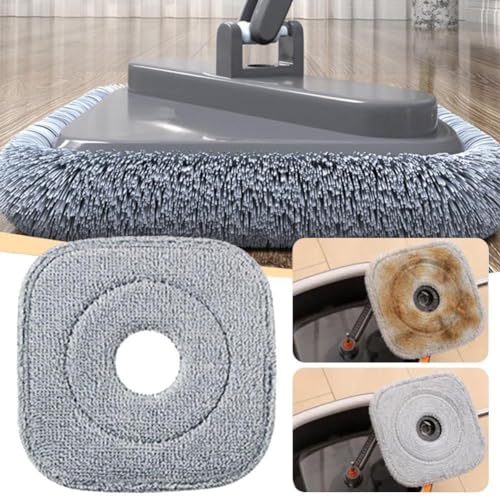 WAXCMXYH Mikrofaser-Wischmopp-Pads, Ersatz für quadratischen Mopp, wiederverwendbarer Moppkopf, extra dicke Wischpads, ideale Bodenwischer-Reinigungs-Nachfüllung von WAXCMXYH
