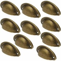 10er-Set Möbelschubladengriffe - Antikmessing 10er-Set Möbelschubladengriffe - Antikmessing von WAY