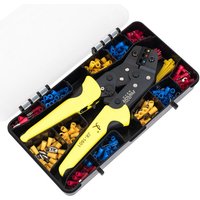 Crimpwerkzeug-Set für isolierte Anschlussklemmen, 24–14 AWG, 280 Anschlussklemmen, 40 Kabelbinder von WAY