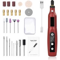 Mini-Akku-Bohrmaschine, wiederaufladbar über USB, LED – Rotationswerkzeuge zum Heimwerken, Polieren, Schneiden von WAY