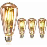 Retro-Edison-LED-Glühbirne – 3er-Pack Vintage-Glühbirnen E27 4 W ST64 für antike dekorative Lampen Retro-Edison-LED-Glühbirne – 3er-Pack Vintage-Glühbirnen E27 4 W ST64 für antike dekorative Lampen von WAY