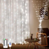 Vorhang-Lichterkette 200 LED 2m x 2m Weihnachtsbeleuchtung Wasserdicht USB-betrieben 8 Modi und ferngesteuerte Lichterkette für Schlafzimmer, Wand, Vorhang-Lichterkette 200 LED 2m x 2m Weihnachtsbeleuchtung Wasserdicht USB-betrieben 8 Modi und ferngesteuerte Lichterkette für Schlafzimmer, Wand, von WAY