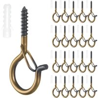 Wandhaken aus Metall zum Einschrauben – 20er-Pack Schraubhaken für Teetassen, Pflanzen, Lichter, Büro, draußen und drinnen (Bronze) von WAY