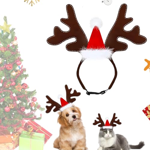 WAYBWZDQ Haustier Geweih Stirnband, Weihnachten Hund Katze Haustier Rentier Geweih Stirnband, Haustier Kopfschmuck Haarreif Weihnachtsmütze Weihnachts Geschenk für Haustier Hunde Katze WAYBWZDQ Haustier Geweih Stirnband, Weihnachten Hund Katze Haustier Rentier Geweih Stirnband, Haustier Kopfschmuck Haarreif Weihnachtsmütze Weihnachts Geschenk für Haustier Hunde Katze von WAYBWZDQ