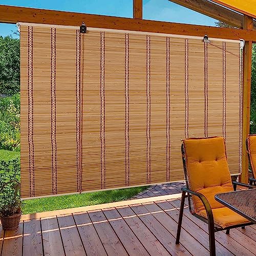 Bambus Rollo - Retro Raffrollo, Outdoor Wetterfest, Sichtschutz Sonnenschutz Jalousie für Tür & Fenster Bambus Rollo - Retro Raffrollo, Outdoor Wetterfest, Sichtschutz Sonnenschutz Jalousie für Tür & Fenster von WAYRGN