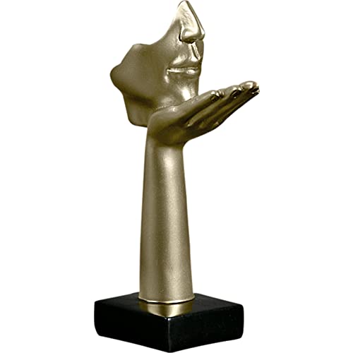 WAYUTO Moderne menschliche Gesicht Figur Mittelstück Abstrakte Kunst Statue Skulptur für Zuhause Bücherregal Desktop Dekor Harz Blasen EIN Kuss Statue Kreative Handgemachte Sammlerstück Kunst Gesicht von WAYUTO