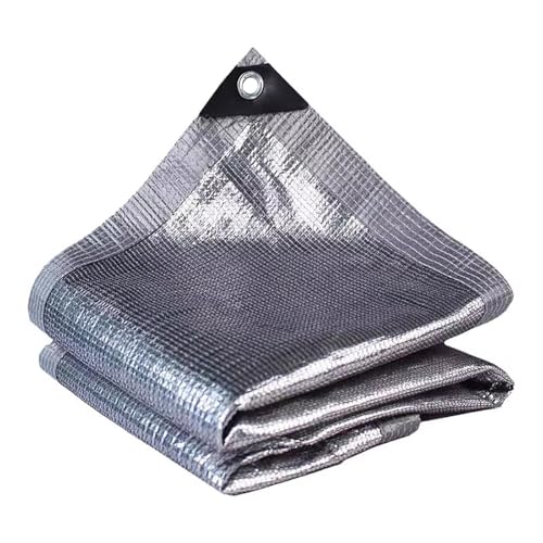Aluminiumfolien-Schattiernetz,Garten Schattennetz mit Ösen,Sonnenschutz Terrasse, 99% Balkon-Sichtschutz,für Patio,Carport,Zwinger,Balkon(3X8m/10'x26') von WAZCSD