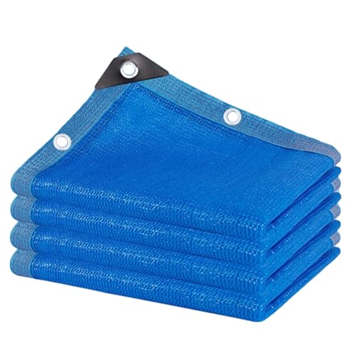 Blau Sonnenschutznetz, Schattierungsnetz mit ösen, Beschattung für Terrassenüberdachung, Schattiernetz Gewächshaus, Schattennetz Garten(3X13m/10'x43') von WAZCSD