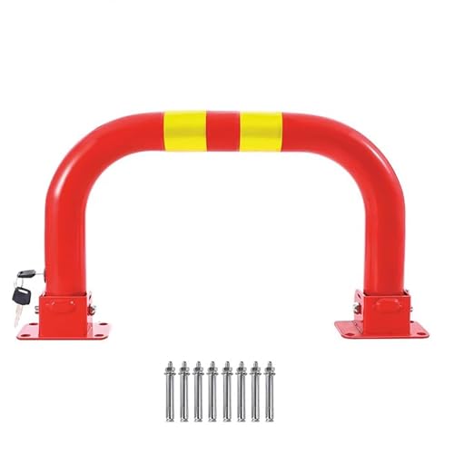 Faltbarer U-förmiger Sicherheitspoller mit reflektierendem Klebeband,Parkleitplanken,U-Förmiges Parkplatzschloss,Faltbare Poller-Parkbarrieren,Sicherheitspfosten(60 * 33cm/23.6 * 13in) von WAZCSD