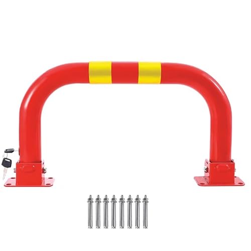 Faltbarer U-förmiger Sicherheitspoller mit reflektierendem Klebeband,Parkleitplanken,U-Förmiges Parkplatzschloss,Faltbare Poller-Parkbarrieren,Sicherheitspfosten(70 * 33cm/27.6 * 13in) von WAZCSD