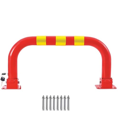 Faltbarer U-förmiger Sicherheitspoller mit reflektierendem Klebeband,Parkleitplanken,U-Förmiges Parkplatzschloss,Faltbare Poller-Parkbarrieren,Sicherheitspfosten(80 * 33cm/31.5 * 13in) von WAZCSD