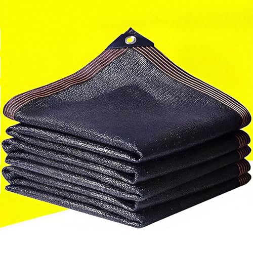 Sonnensegel mit Ösen Schattiernetz Schattennetz mit 90% Schattierwirkung Schwarz Garten Windschutz Sichtschutz Zaun Sonnenschutzgewebe für Gewächshäuser(4X11m/13'x36') von WAZCSD