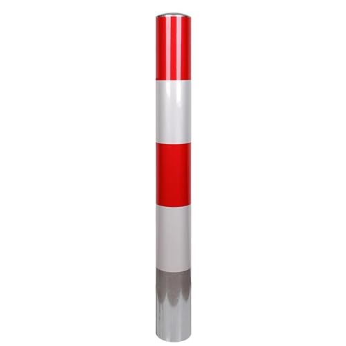 Stahl Sicherheitspoller Verkehrskontrolle Warnung Absperrpfosten Absperrpfosten Anti-Kollisions Sicherung Pfosten für Einfahrten und Parkplätze(1pcs,11.4 * 100cm/4.5 * 39.4in) von WAZCSD