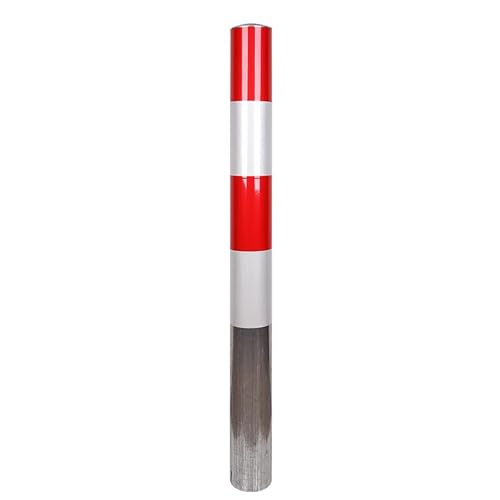 Stahl Sicherheitspoller Verkehrskontrolle Warnung Absperrpfosten Absperrpfosten Anti-Kollisions Sicherung Pfosten für Einfahrten und Parkplätze(1pcs,11.4 * 120cm/4.5 * 47.2in) von WAZCSD