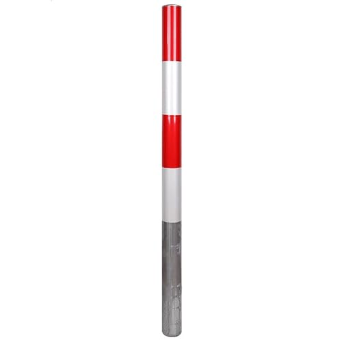 Stahl Sicherheitspoller Verkehrskontrolle Warnung Absperrpfosten Absperrpfosten Anti-Kollisions Sicherung Pfosten für Einfahrten und Parkplätze(1pcs,7.6 * 120cm/3 * 47.2in) von WAZCSD