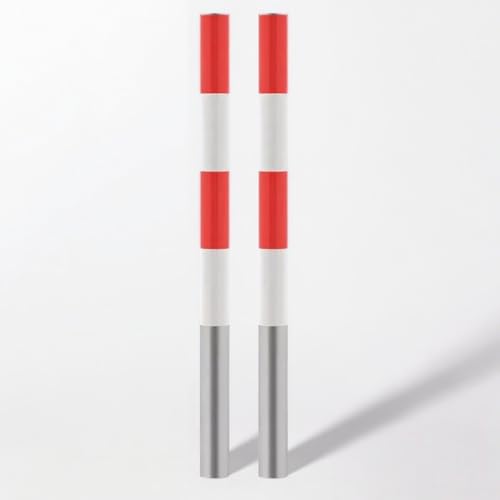 Stahl Sicherheitspoller Verkehrskontrolle Warnung Absperrpfosten Absperrpfosten Anti-Kollisions Sicherung Pfosten für Einfahrten und Parkplätze(2pcs,7.6 * 120cm/3 * 47.2in) von WAZCSD