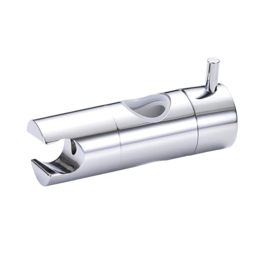 Verchromter Duschkopfhalter, Universal-Duschkopf-Clip, Handbrause, Kopf-Schieberklemme (für Duschstangen mit 25 mm Durchmesser) von WAZUBC