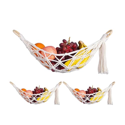 WAZUBC Obst-Hängematte, 55,9 cm, zum Aufhängen, Obstkorb, Obst, Gemüse, handgefertigt, gewebt, platzsparend, Obstkorb, Unterschrank, für Küche, Schiff, Aufbewahrung WAZUBC Obst-Hängematte, 55,9 cm, zum Aufhängen, Obstkorb, Obst, Gemüse, handgefertigt, gewebt, platzsparend, Obstkorb, Unterschrank, für Küche, Schiff, Aufbewahrung von WAZUBC