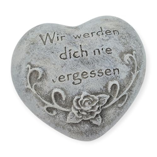 WB wohn trends Grab-Schmuck Herz zum Legen, Wir Werden Dich nie vergessen, Rose, Stein grau 7,5x7,5x3cm WB wohn trends Grab-Schmuck Herz zum Legen, Wir Werden Dich nie vergessen, Rose, Stein grau 7,5x7,5x3cm von WB wohn trends